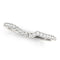14k White Gold Curved Style Pave Diamond Wedding Ring (1/6 cttw)